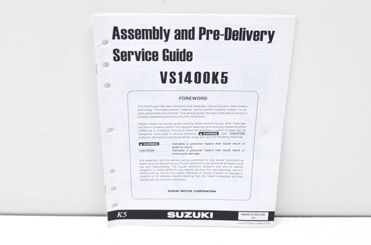 OEM Suzuki 99505-01025-03E VS1400K5 Assembly & Pre-Delivery Service Guide