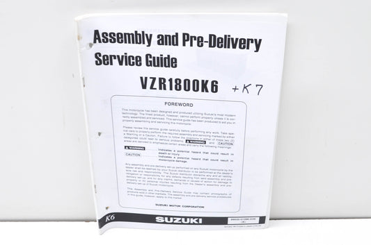 OEM Suzuki 99505-01096-03E VZR1800K6 Assembly & Pre-Delivery Service Guide w/ Su