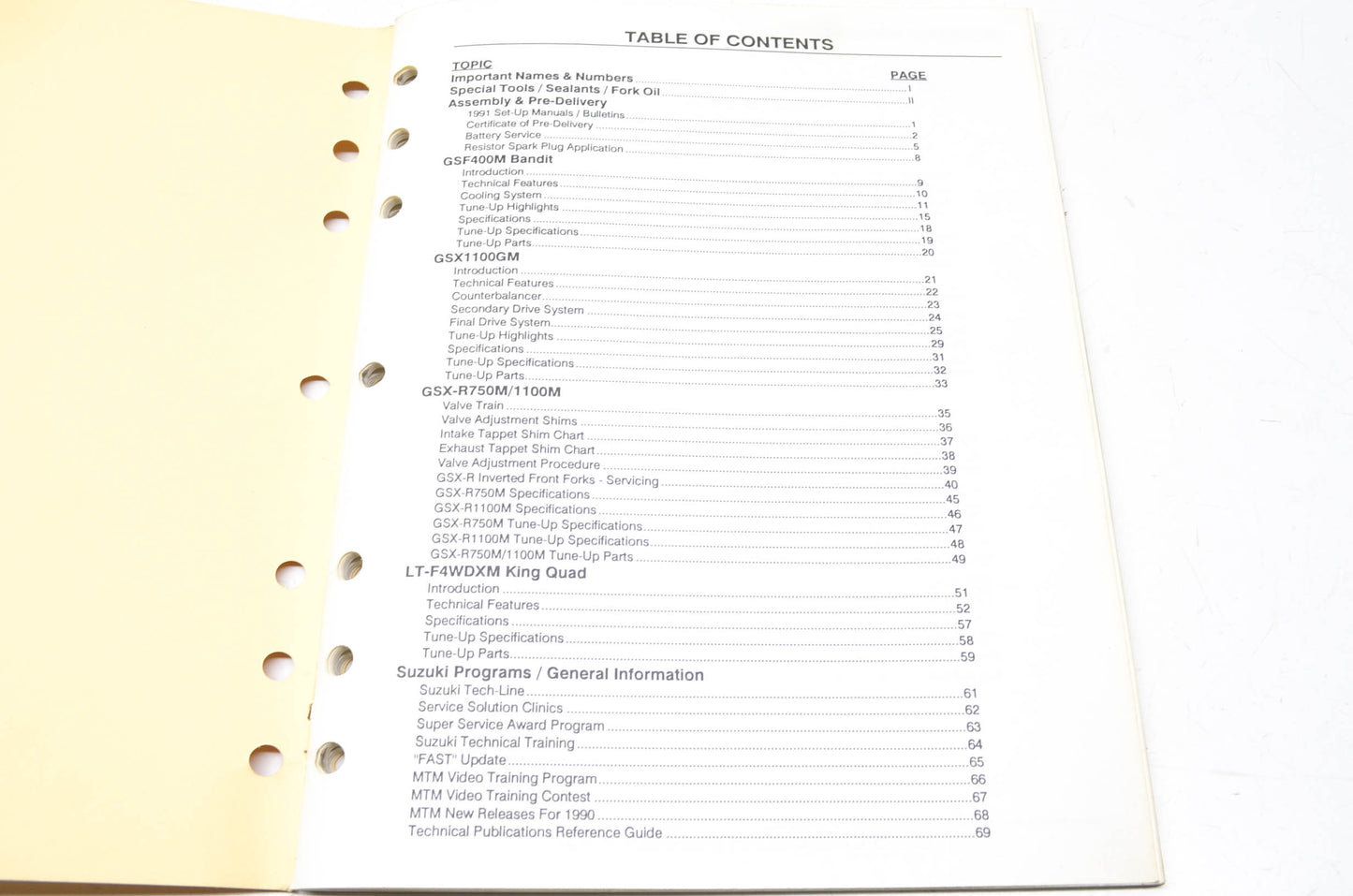 OEM Suzuki 99923-15911 1991 Model Technical Update Seminar Manual