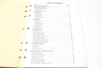OEM Suzuki 99923-15911 1991 Model Technical Update Seminar Manual