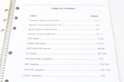 OEM Suzuki 99923-15971 1997 Model Technical Update Seminar Manual