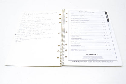 OEM Suzuki 99923-15981 1998 Model Technical Update Seminar Manual