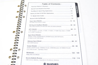 OEM Suzuki 99923-15200 2000 Model Technical Update Seminar Manual