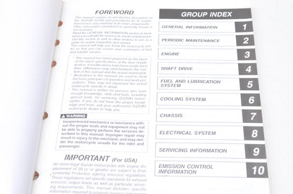 OEM Suzuki 99500-38040-01E VL800 Service Manual