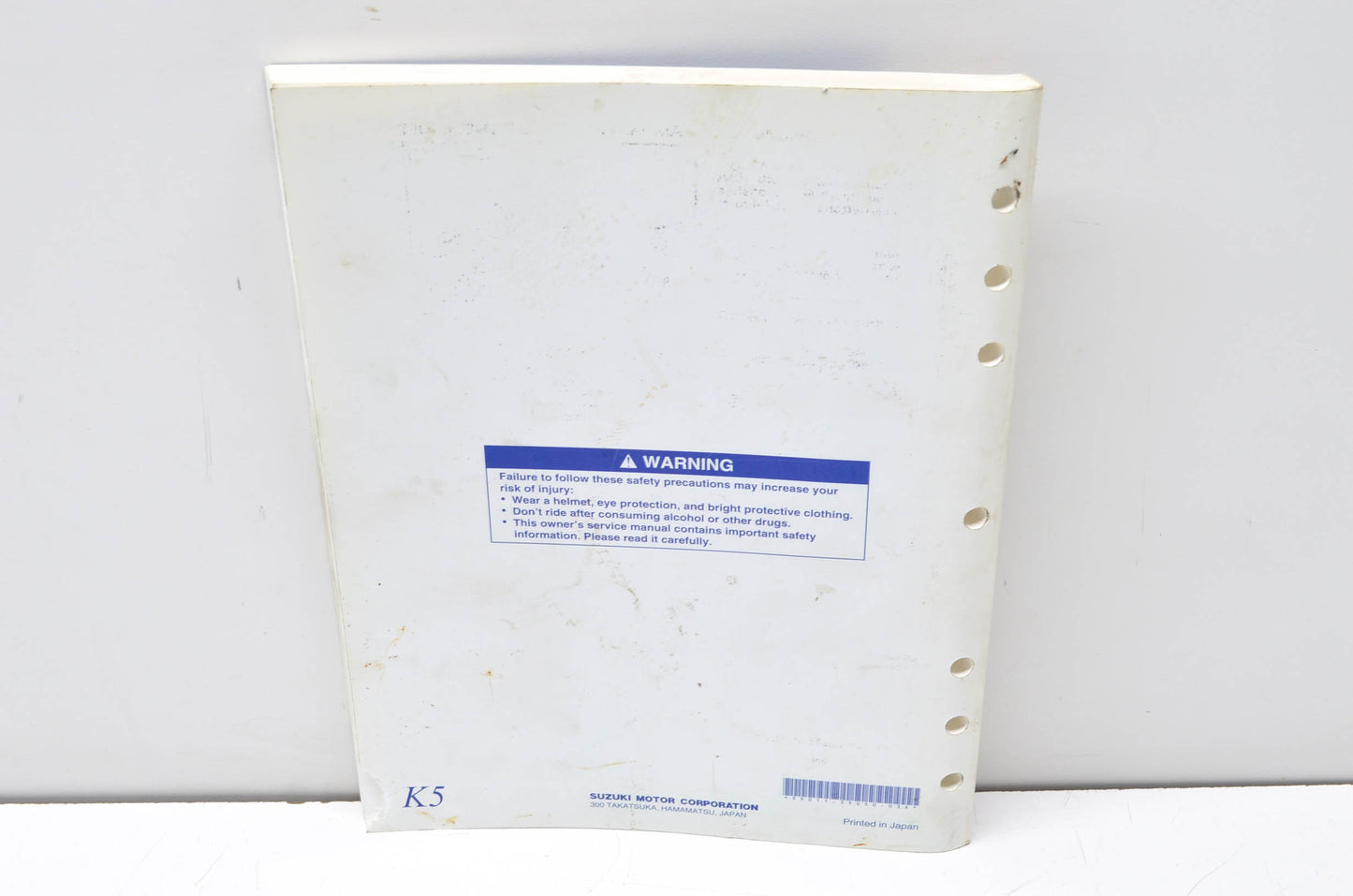 OEM Suzuki 99011-35G50-03A Owner's & Service Manual RM-Z450K5