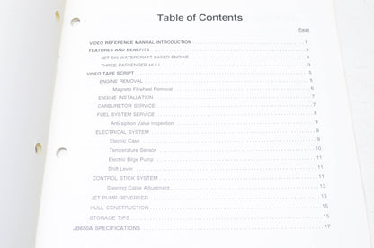 New OEM Kawasaki Jet Mate Watercraft Video Reference Manual NOS