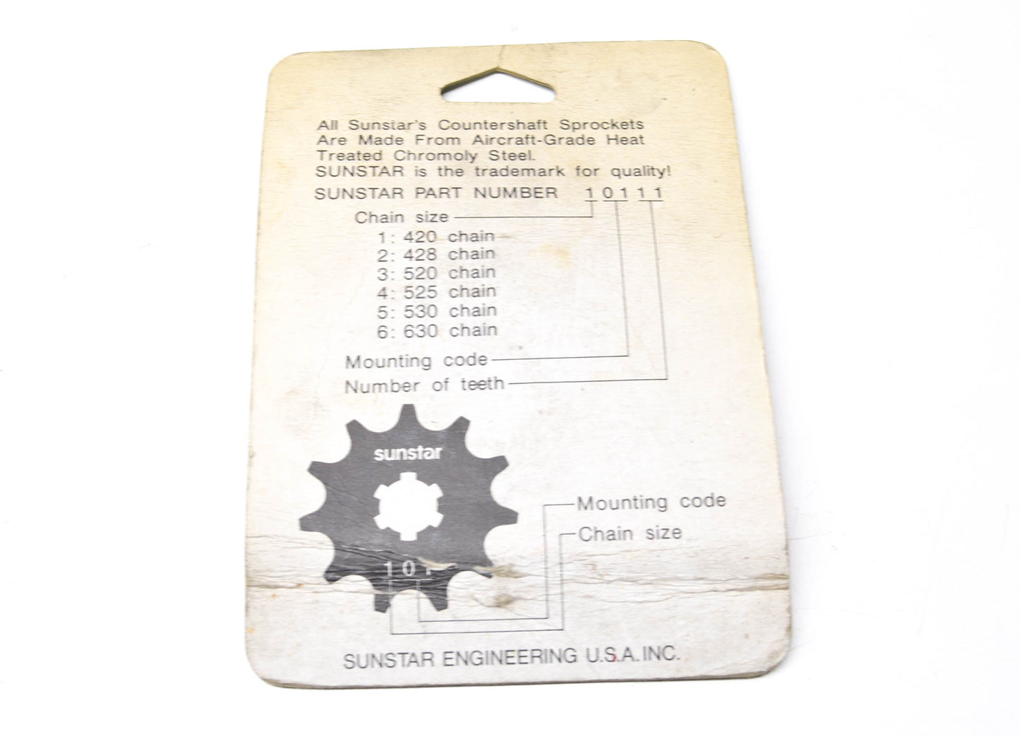 Sunstar 50115 Countershaft Sprocket 11T NOS