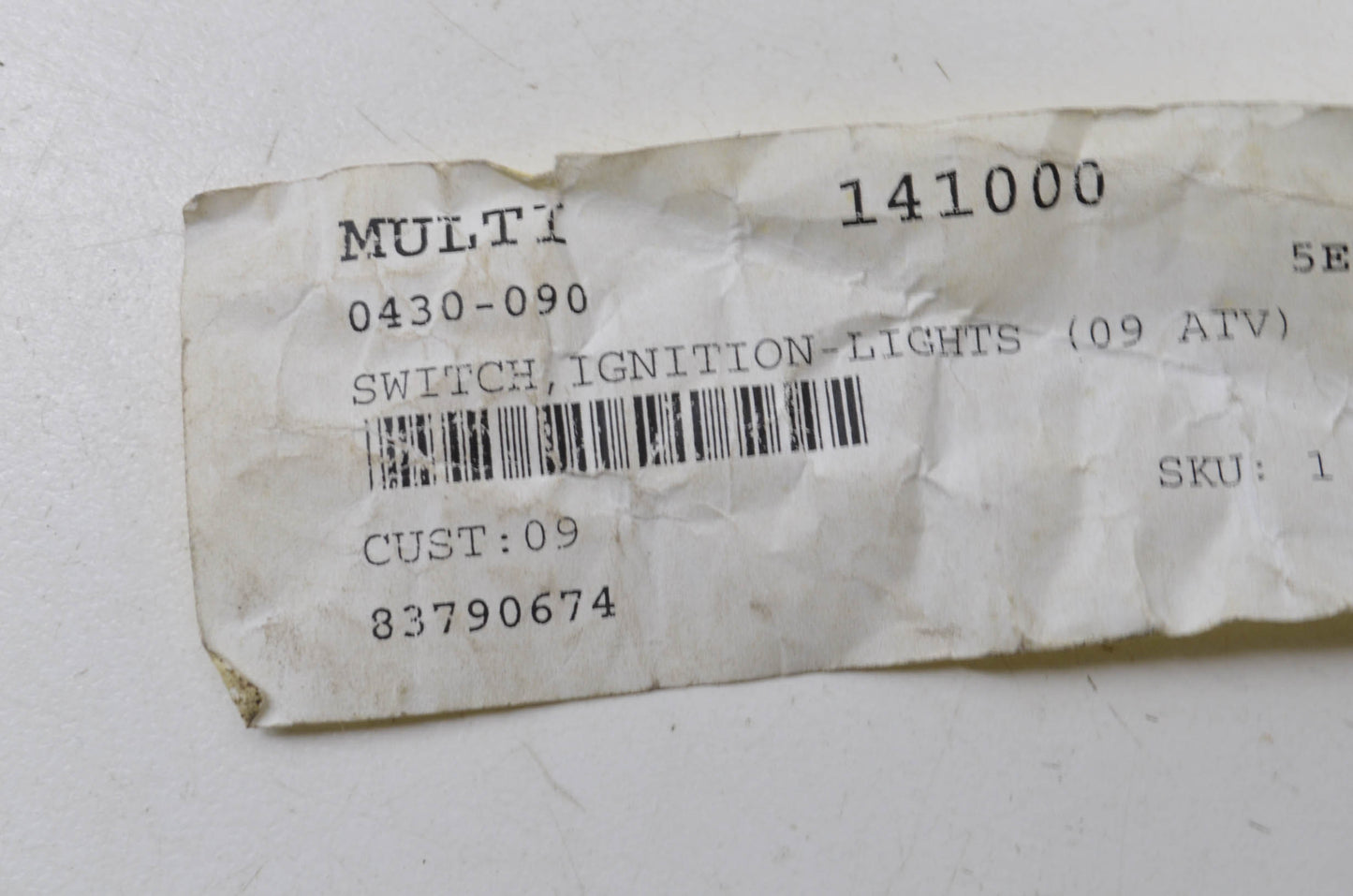 New OEM Arctic Cat Ignition Switch & Keys NOS