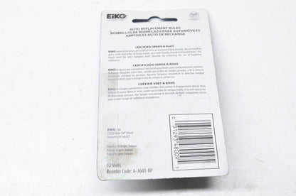 New EIKO Heavy Duty Bulb 12V 25W QTY 2 NOS
