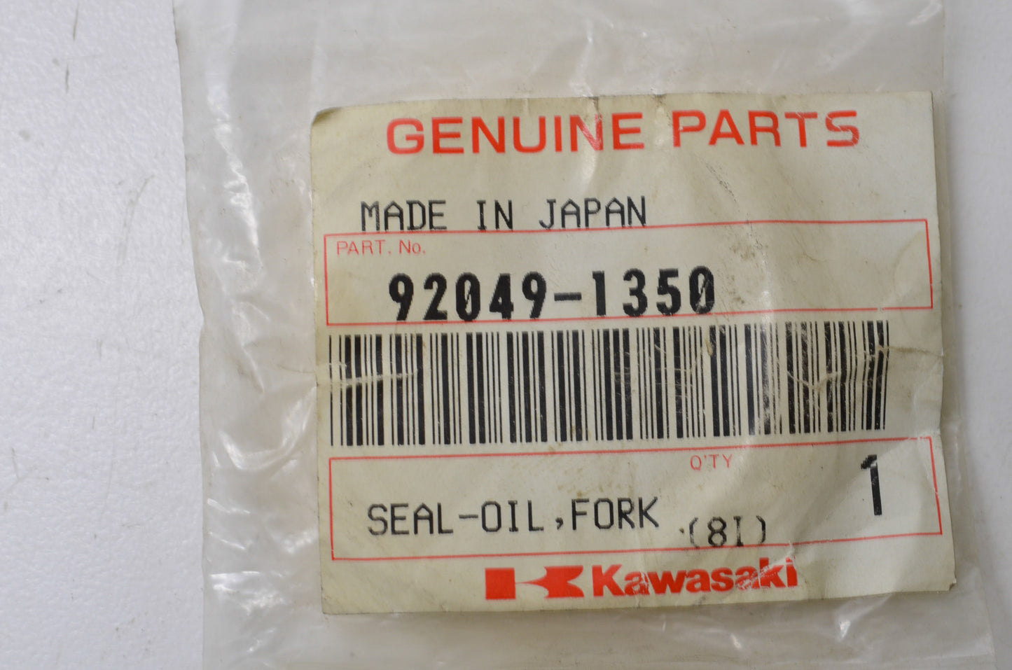 OEM Kawasaki 92049-1350 Fork Oil Seal NOS