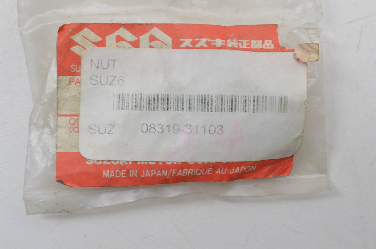 OEM Suzuki 08319-31103 Nut Qty 2 NOS