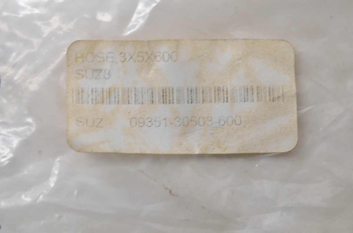OEM Suzuki 09351-30503-600 Hose 3X5X600 NOS