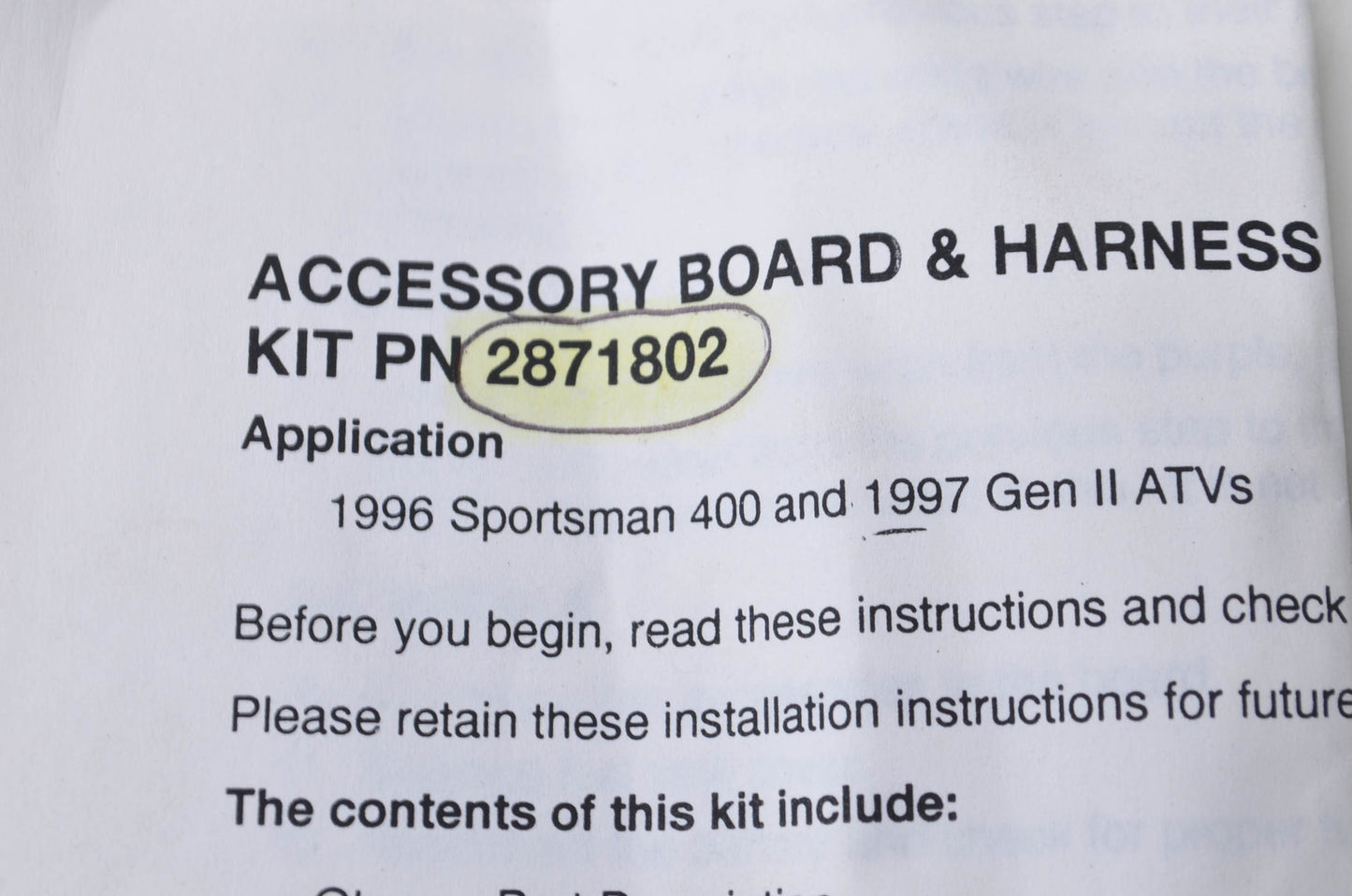 OEM Polaris 2871802 Terminal Board Kit NOS
