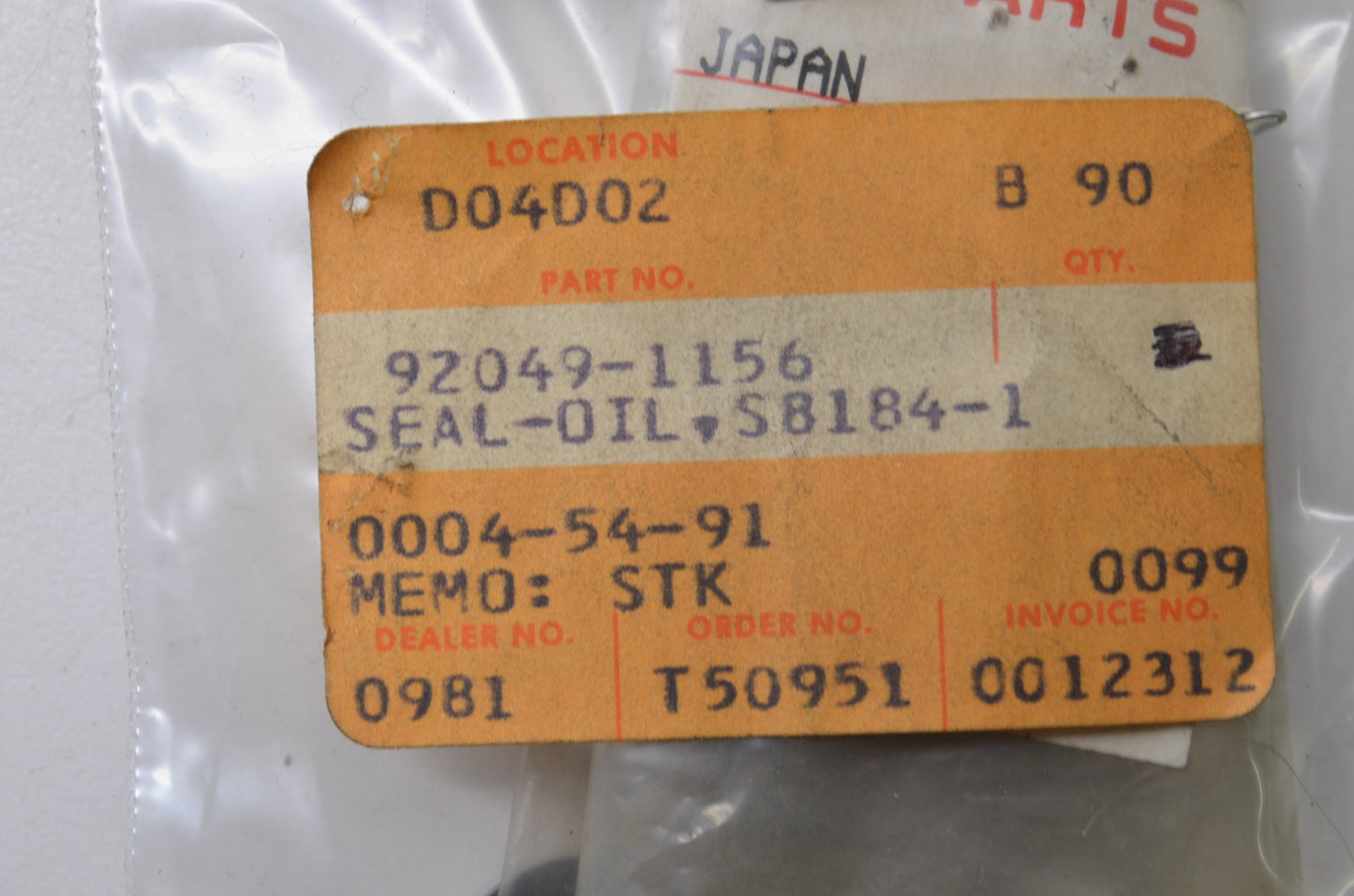 OEM Kawasaki 92049-1156 Oil Seal S8184-1 NOS