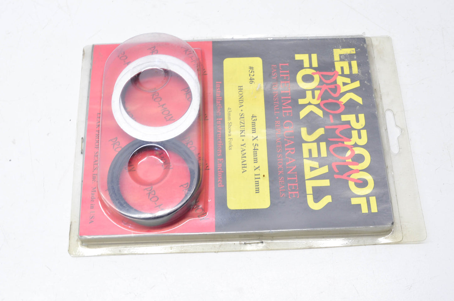 New Leak Proof 43mx54mmx11mmPro Moly Fork Seals Kit NOS