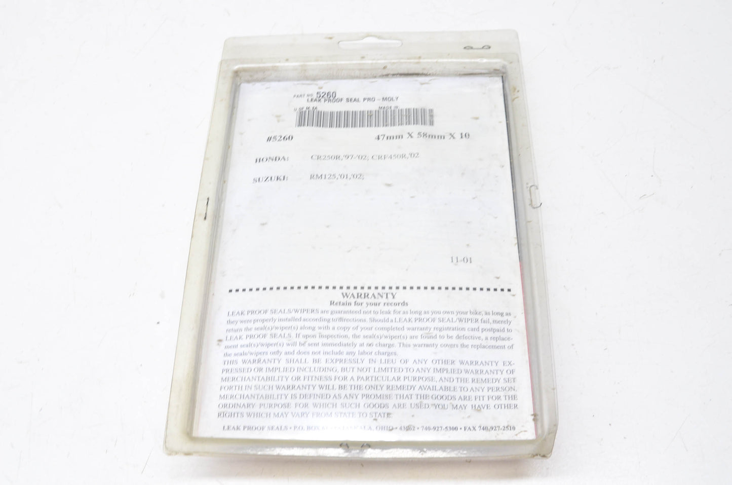 47mmx58mmx10mm Pro Moly Fork Seals Kit NOS