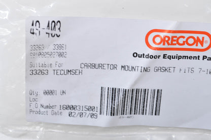 New Oregon Gasket NOS