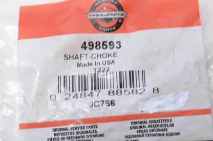 OEM Briggs & Stratton 498593 Choke Shaft NOS