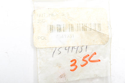 OEM Polaris 7541931 Stainless Steel Hex Nut Qty 2 NOS