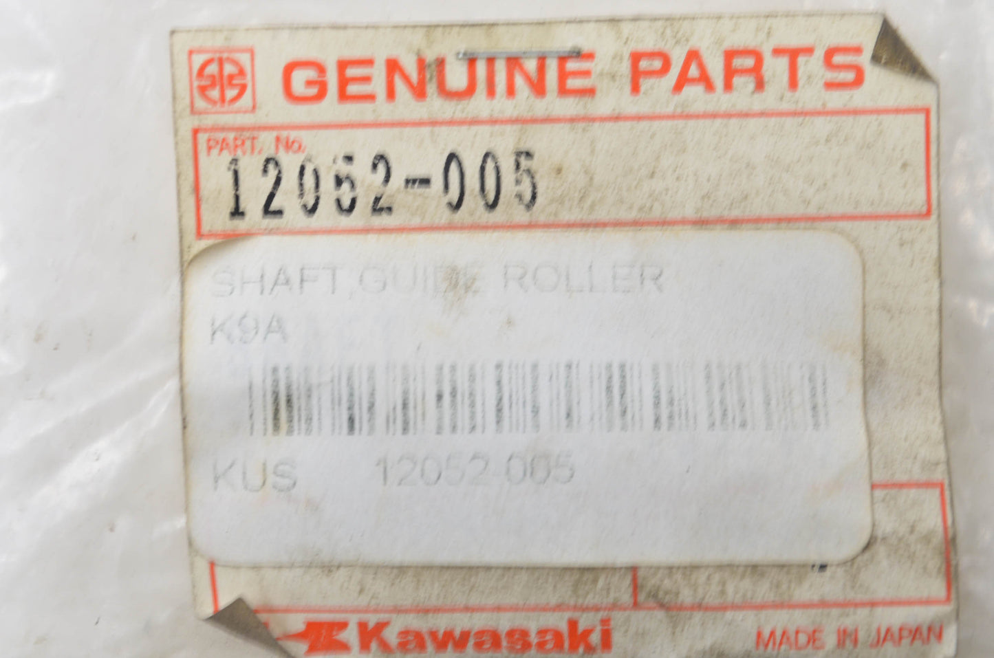 OEM Kawasaki 12052-005 Guide Roller Shaft NOS