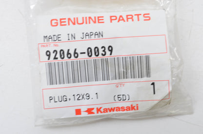 OEM Kawasaki 92066-0039 Plug 12X9.1 NOS