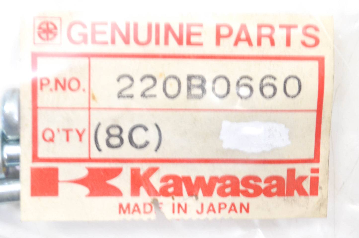 OEM Kawasaki 220B0660 Pan Head Screw 6X60 NOS