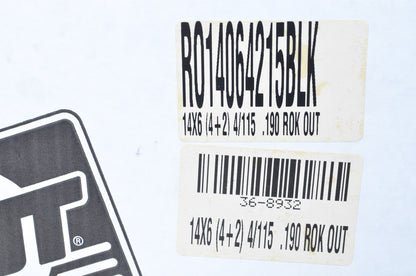 DWT RO14064215BLK Black Rok-Out Double Rolled Lip Utility Wheel Rim 14X6 4+2 4/115 NOS