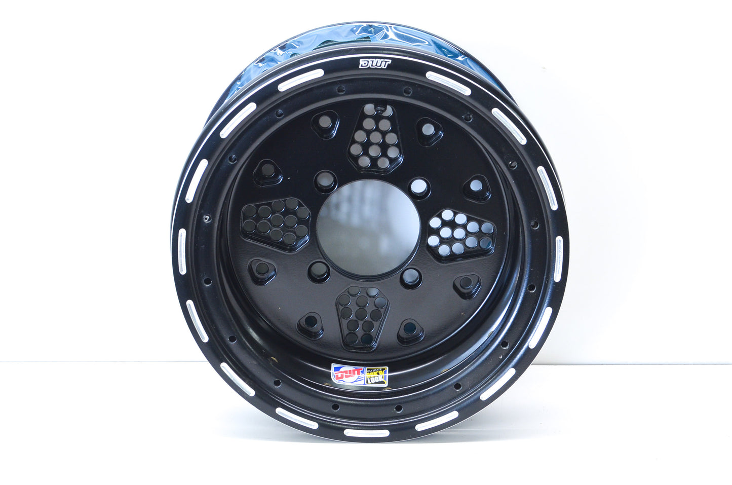 DWT Black Rok'N Lock Beadlock Utility Wheel Rim 12X7 4+3 4/115