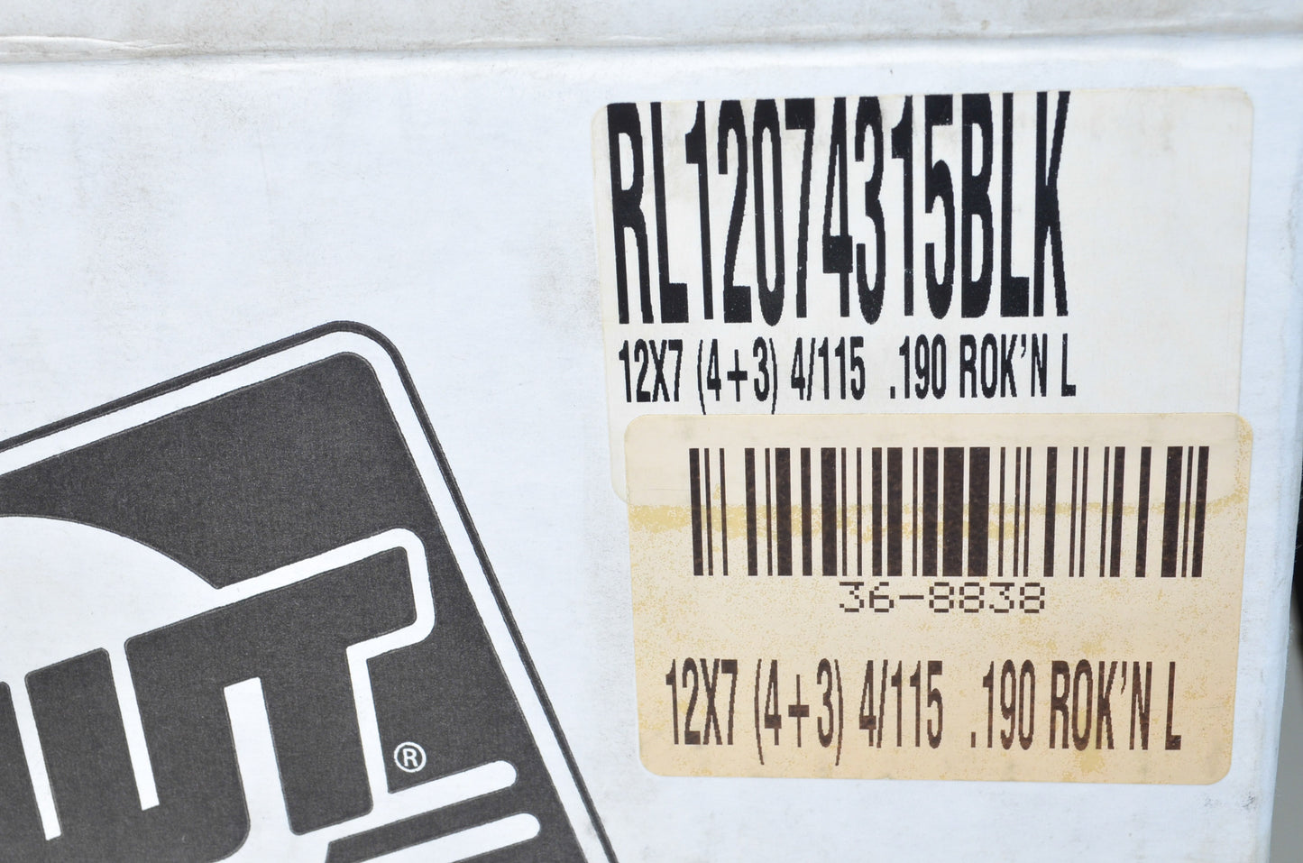 DWT Black Rok'N Lock Beadlock Utility Wheel Rim 12X7 4+3 4/115