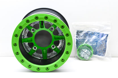 Hiper 1210-PGN02-55-SBL-GN Green Sidewinder Wheel Rim 12X10 5+5 4/156 Beadlock