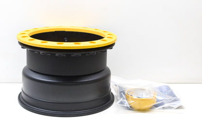 Hiper 1280-PYL02-44-SBL-YL Yellow Sidewinder Wheel Rim12X8 4+4 4/156 Beadlock