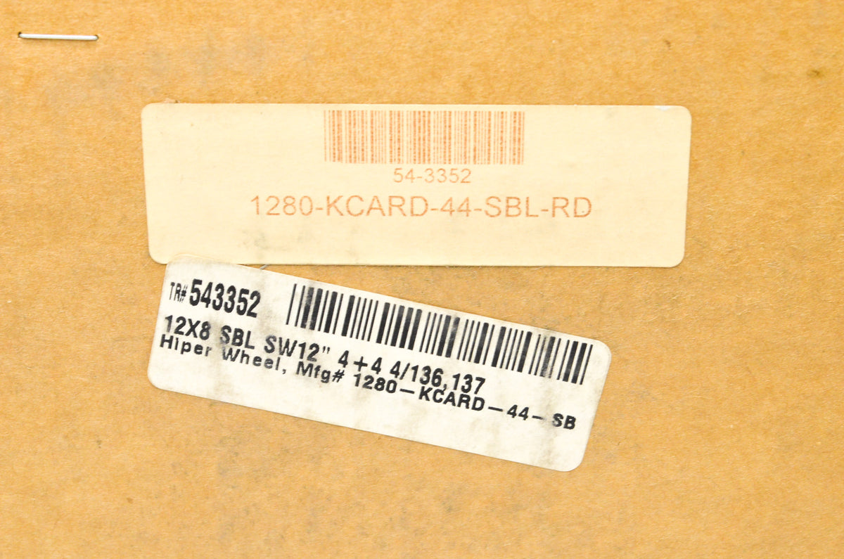 Hiper 1280-KRD02-44-SBL-RD Red Sidewinder Wheel Rim 12X8 4+4 4/136 4/137 Beadloc