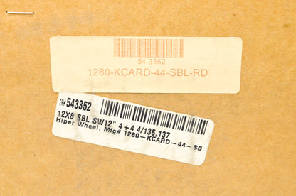 Hiper 1280-KRD02-44-SBL-RD Red Sidewinder Wheel Rim 12X8 4+4 4/136 4/137 Beadloc