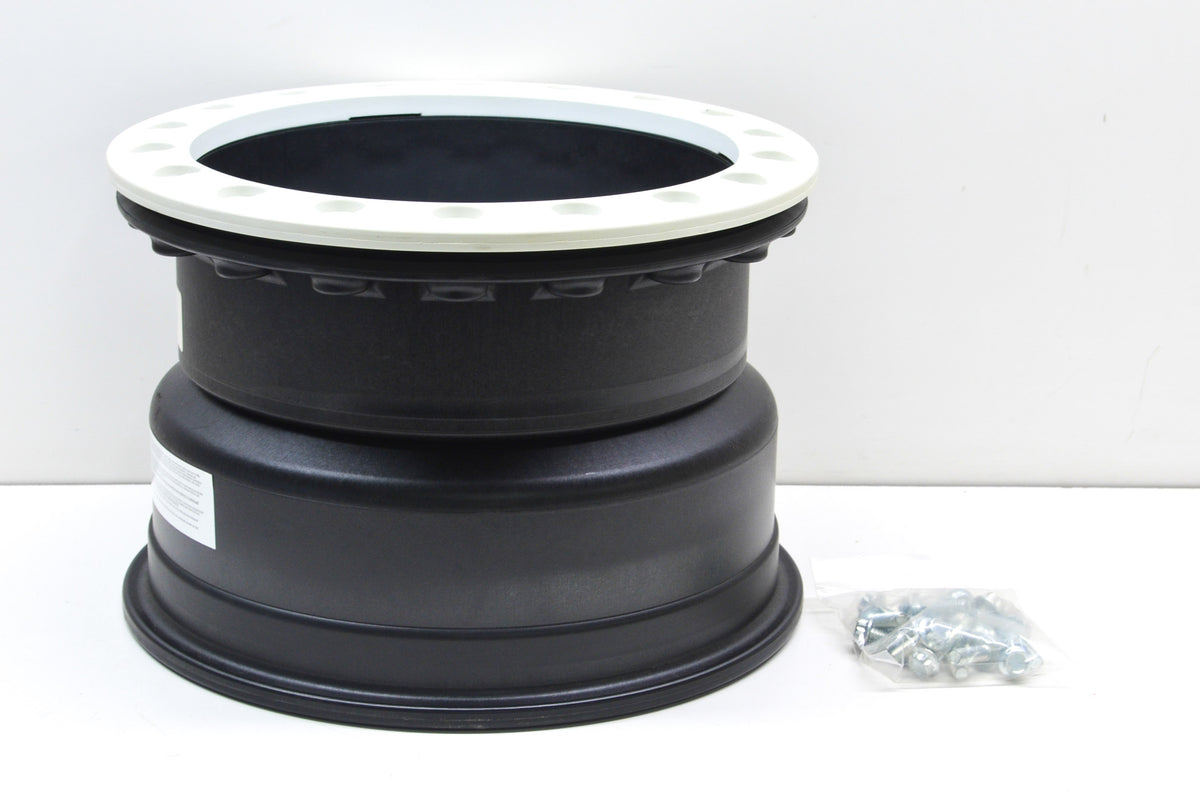Hiper 1280-KWT02-44-SBL-WT White Sidewinder Wheel Rim 12X8 4+4 4/136 4/137 Beadl