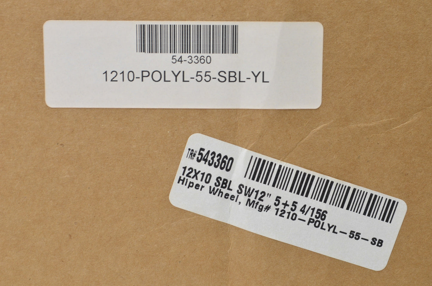 Hiper 1210-PYL02-55-SBL-YL Yellow Sidewinder Wheel Rim 12X10 5+5 4/156 Beadlock