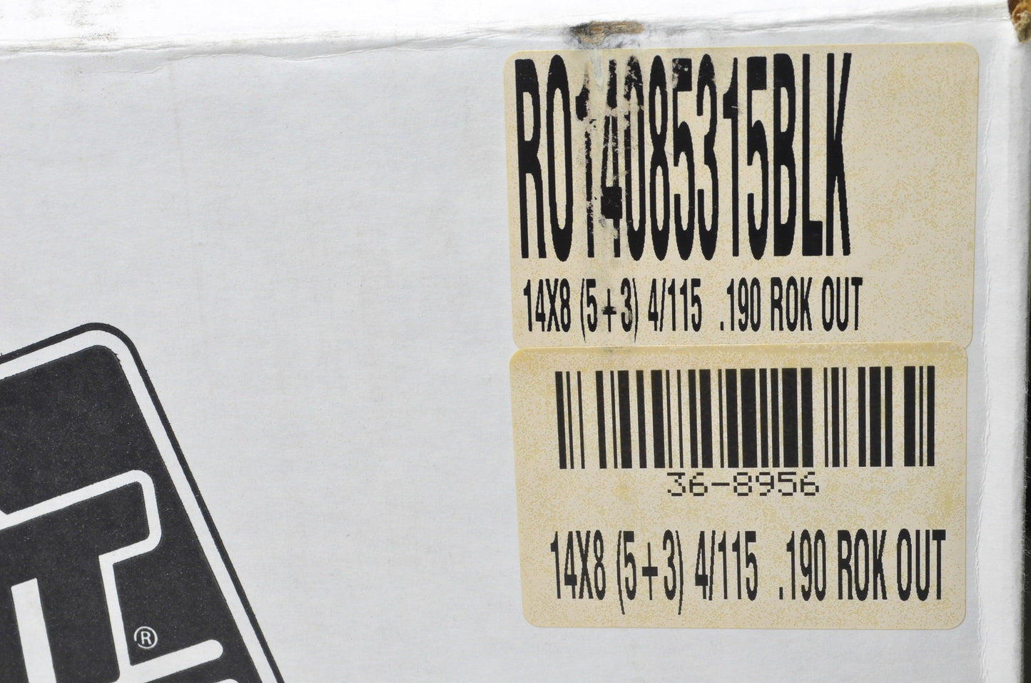 DWT Black Rok-Out Double Rolled Lip Utility Wheel Rim 14X8 5+3 4/115