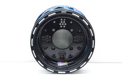 DWT Black Rok'N Lock Beadlock Utility Wheel Rim 12X7 4+3 4/136