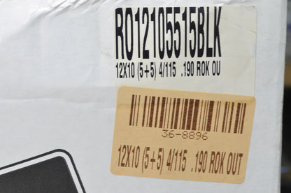 DWT Black Rok-Out Double Rolled Lip Utility Wheel Rim 12X10 5+5 4/115