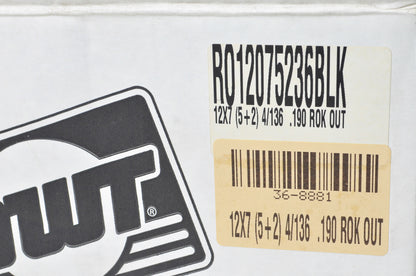 DWT Black Rok-Out Double Rolled Lip Utility Wheel Rim 12X7 5+2 4/136