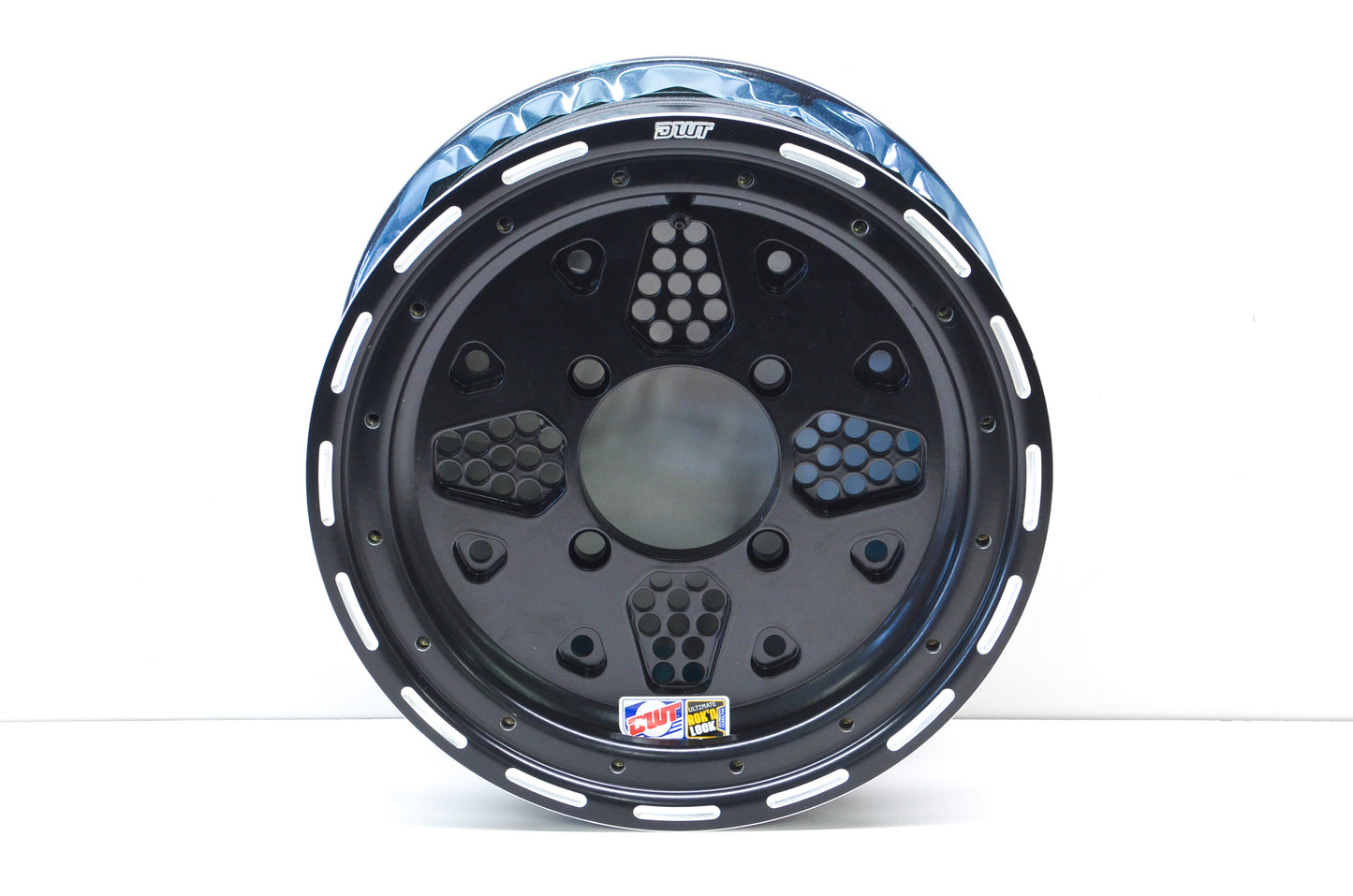 DWT Black Rok'N Lock Beadlock Utility Wheel Rim 12X6 4+2 4/115