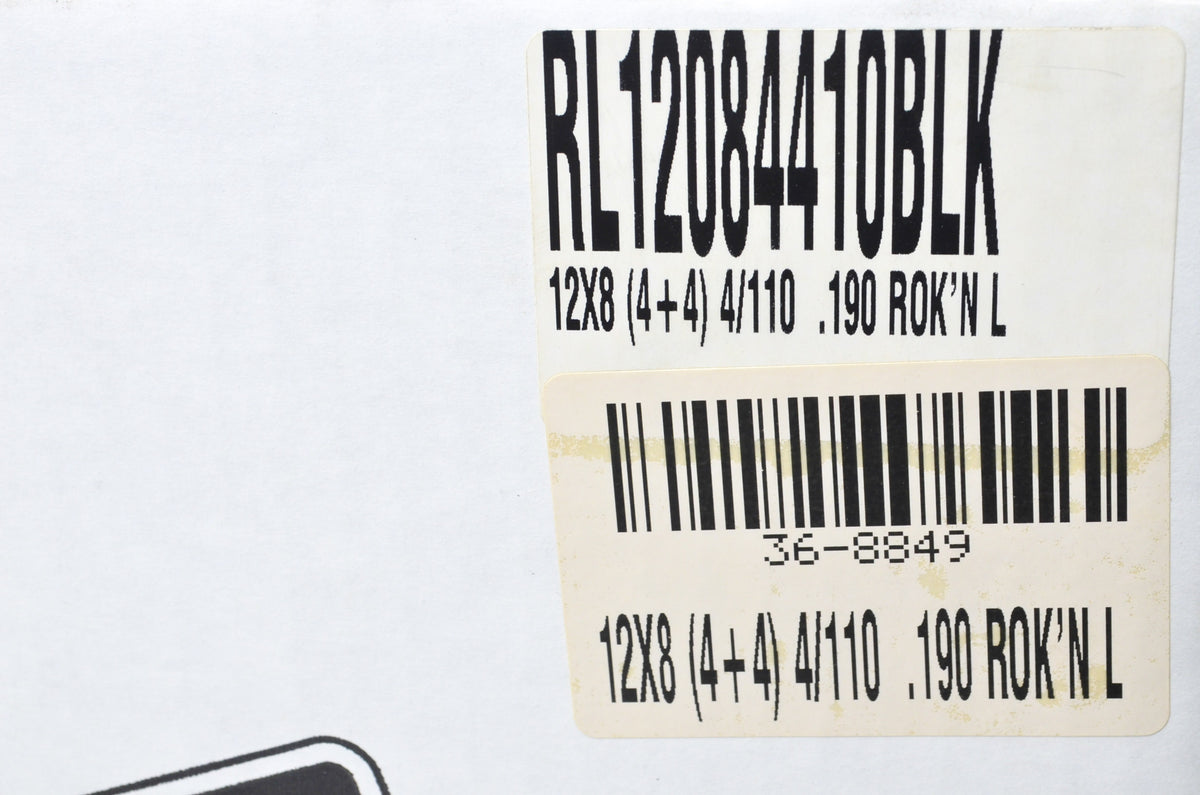 DWT Black Rok'N Lock Beadlock Utility Wheel Rim 12X8 4+4 4/110