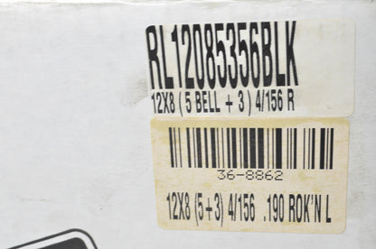 DWT Black Rok'N Lock Beadlock Utility Wheel Rim 12X8 5+3 4/156