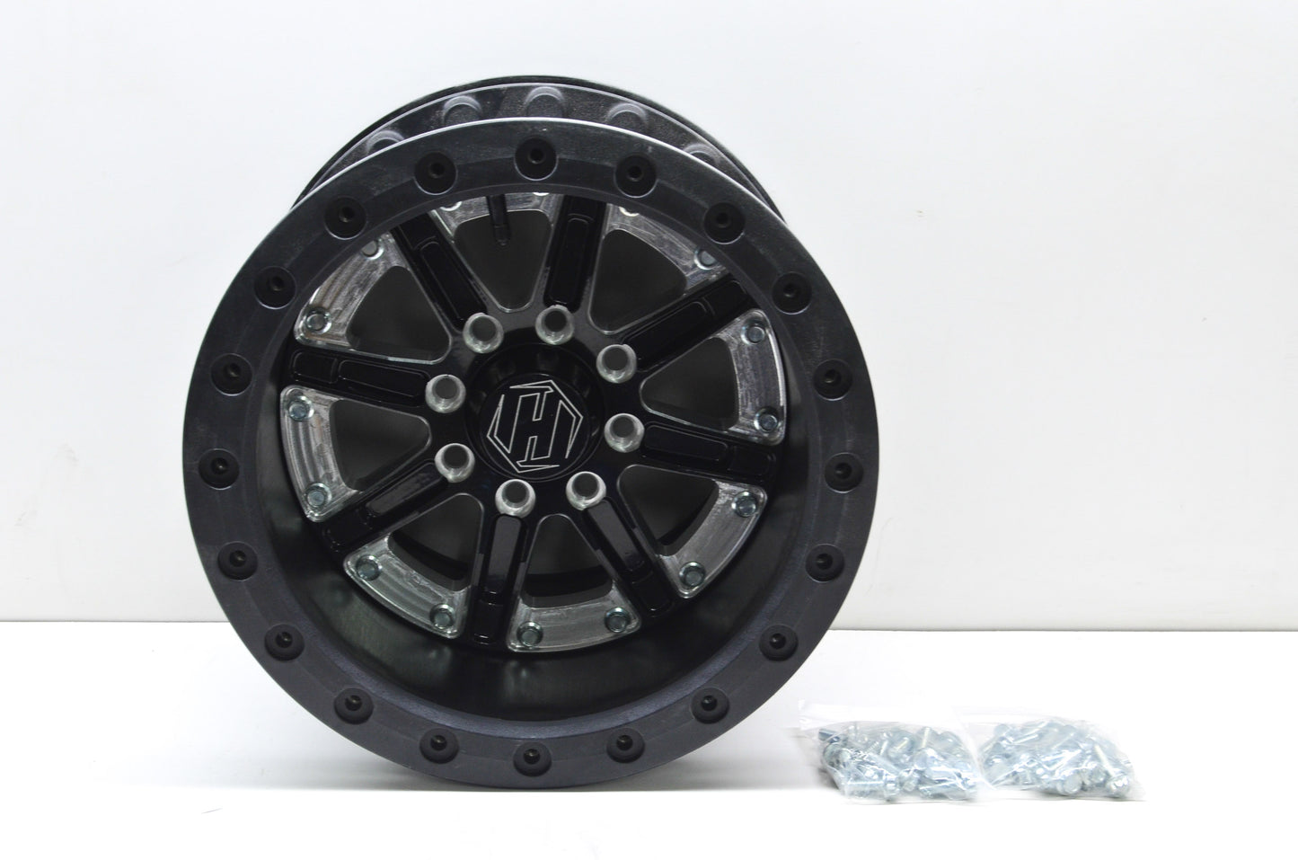 New Hiper Black Sidewinder Wheel Rim 14X10 14 5+5 4/110,4/115 NOS