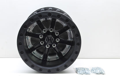 New Hiper Black Sidewinder Wheel Rim 14X10 14 5+5 4/110,4/115 NOS