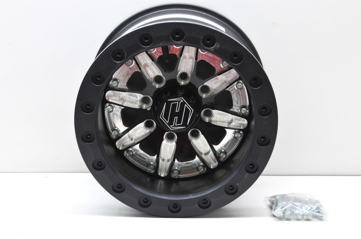 New Hiper Black Sidewinder Wheel Rim 12X8 12' 4+4 4/110,4/115 NOS