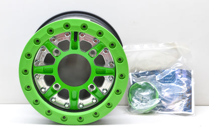 Hiper 1270-PGN02-52-SBL-GN Green Sidewinder Wheel Rim 5+2 4/156 Beadlock