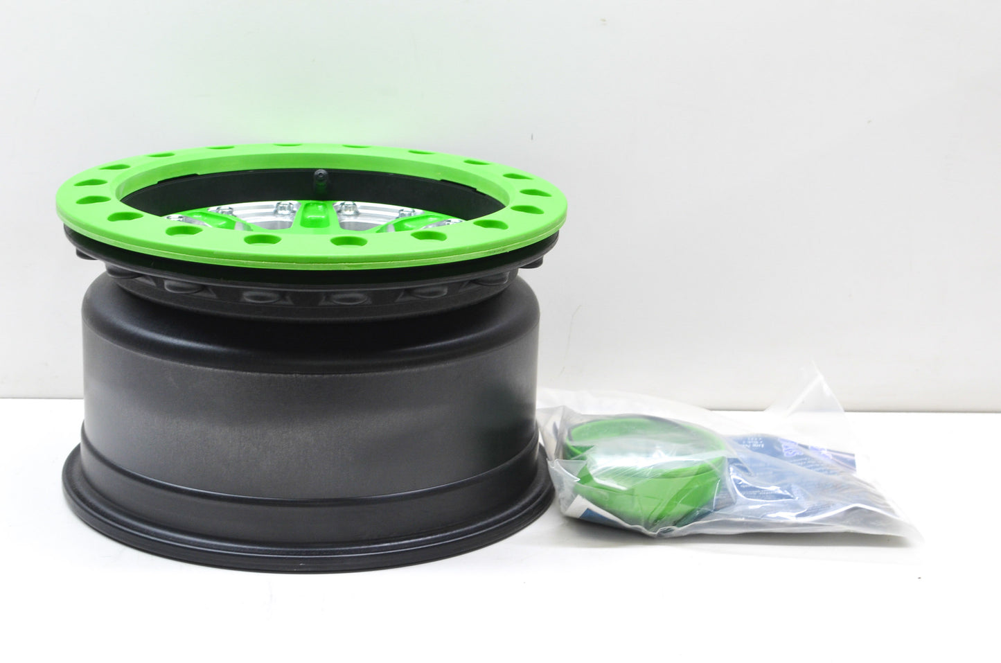 Hiper 1270-PGN02-52-SBL-GN Green Sidewinder Wheel Rim 5+2 4/156 Beadlock