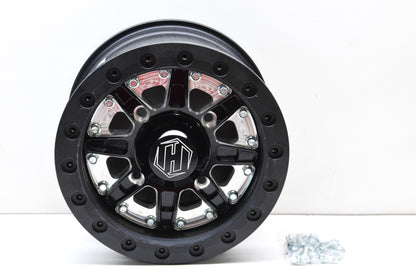 New Hiper Black Sidewinder Wheel Rim 12X7 12' 5+2 4/136,4/137 NOS