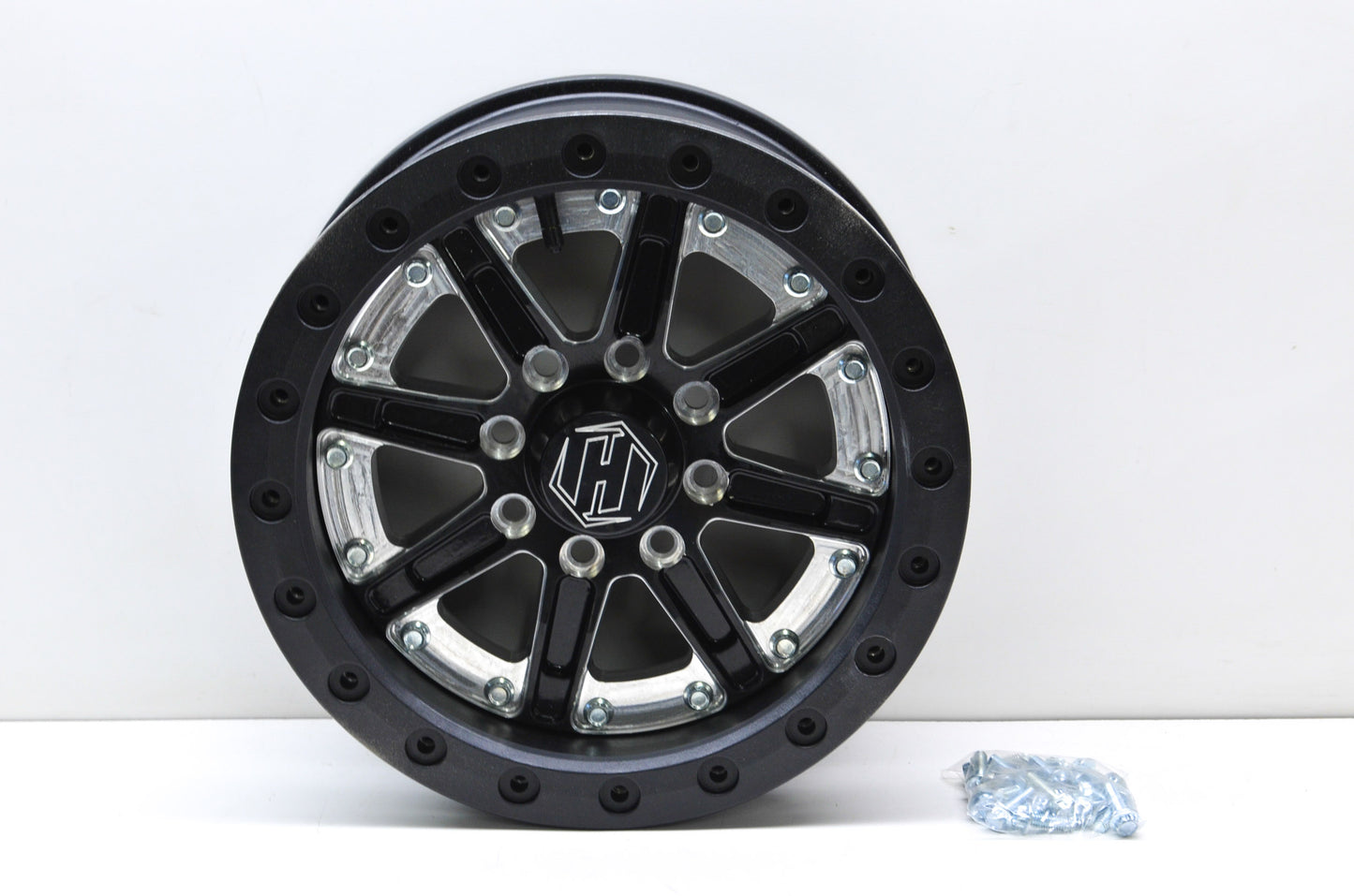New Hiper Black Sidewinder Wheel Rim 14X6 14' 4+2 4/110 NOS