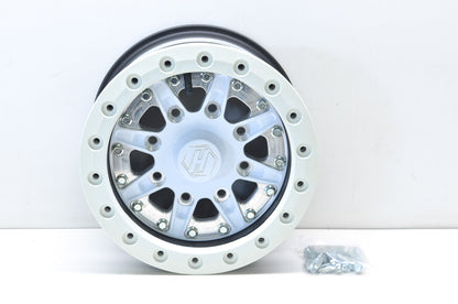 Hiper 1270-KWT02-52-SBL-WT White Sidewinder Wheel Rim 12X7 5+2 4/136 4/137 Beadl